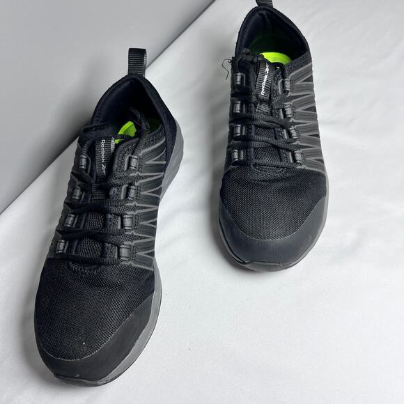 Reebok Work RB2211 Astroride Alloy Toe Shoes Black Men’s 5.5 Women’s 7.5 Safety - Picture 1 of 9